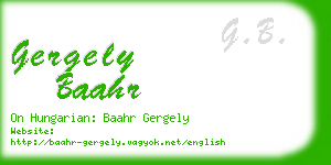 gergely baahr business card